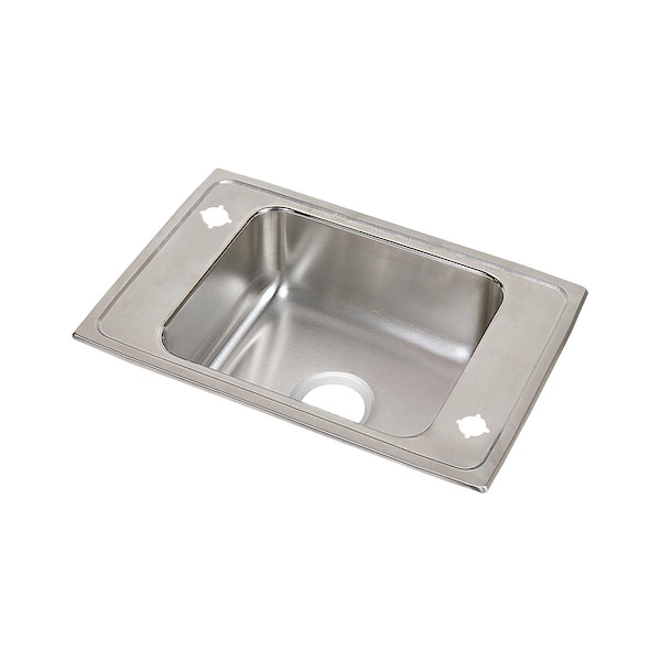 Lustertone Stainless Steel 31 X 19-1/2 X 7-5/8 Single Bowl Top Mount Classroom Sink